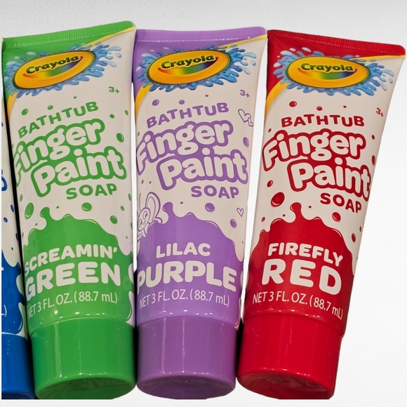 NWT 6 Crayola Bathtub Finger Paint Soap Vibrant Colors - Picture 3 of 6